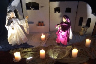 Szene mit biblischen Figuren