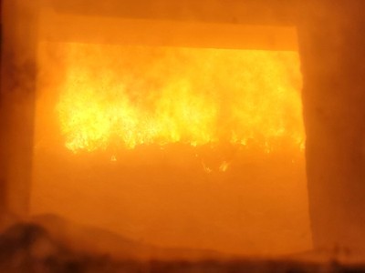 Blick in den Verbrennungsofen der Kezo