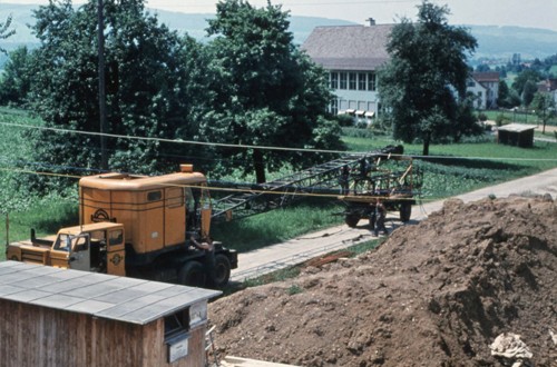 Baumaschinen an der Chapfstrasse