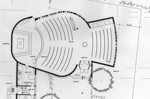 Grundriss der geplanten Kirche
